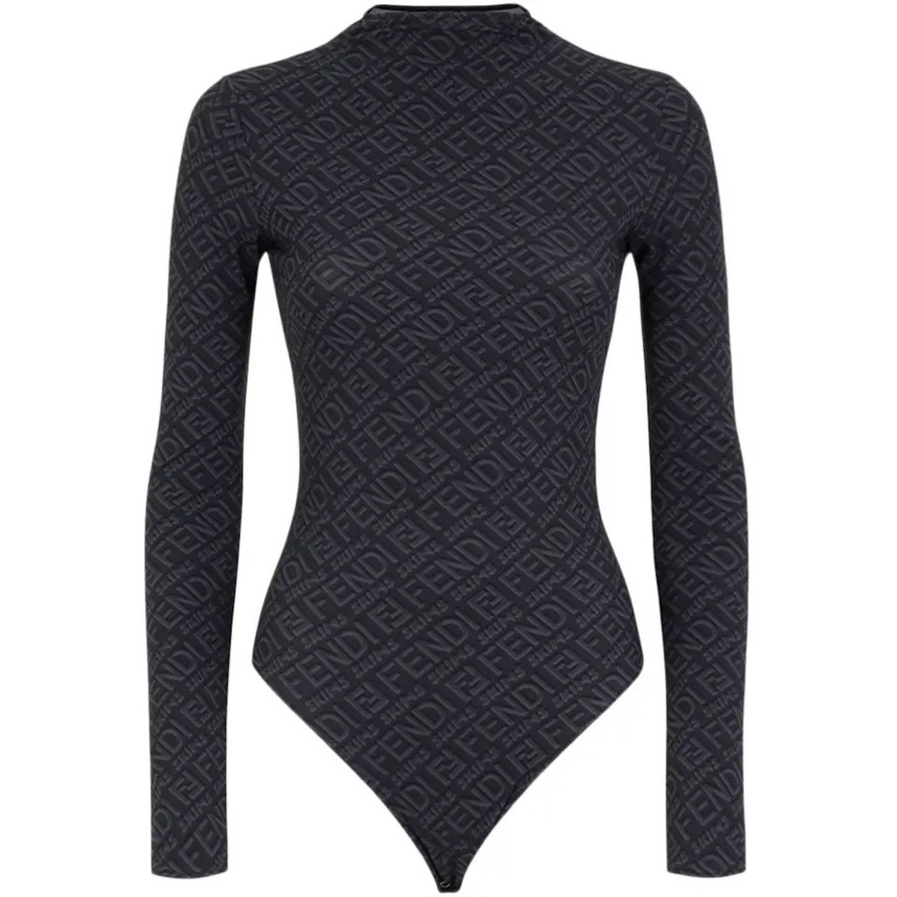 Fendi x SKIMS Mock Neck Long Sleeve Bodysuit